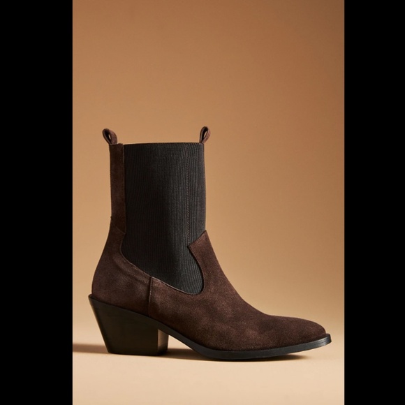 By Anthropologie Sleek Western Ankle Boots - Picture 2 of 3